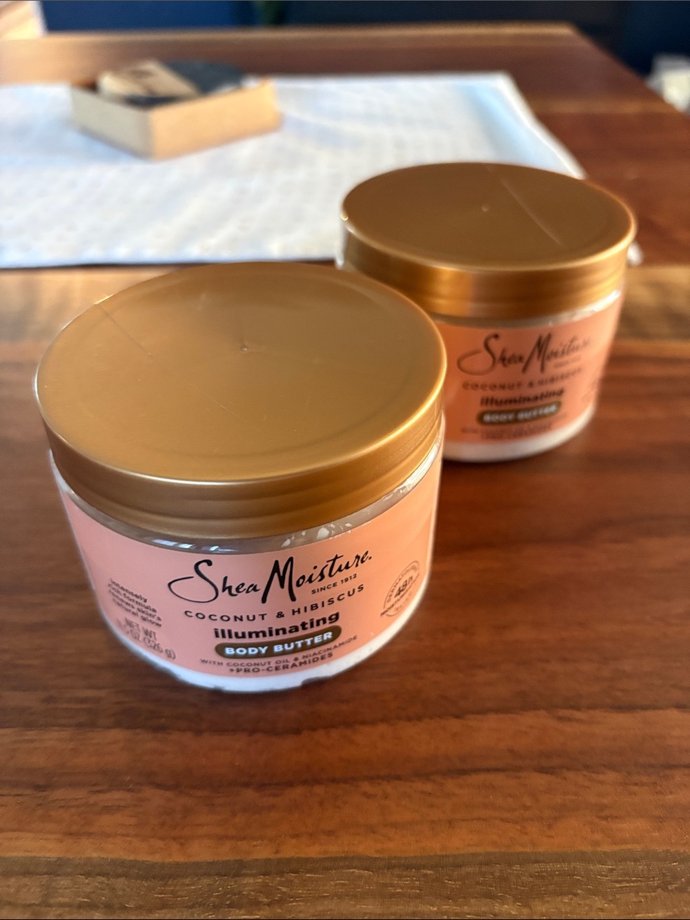 (2) Shea Moisture Illuminating Body Butter - Coconut and Hibiscus - NEW